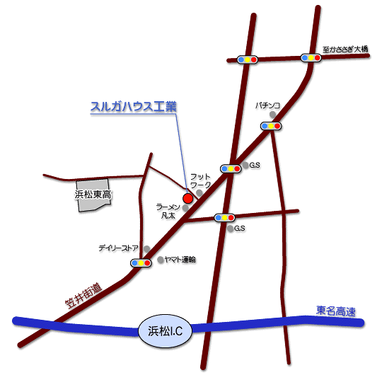 浜松インター付近地図